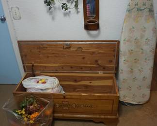 cedar chest, decor, ironing board