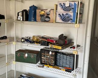 Dishes, toolbox, misc small tools