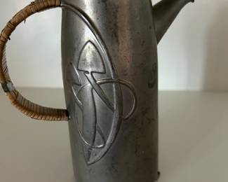 Archibald Knox Tudric pattern pewter coffee pot.