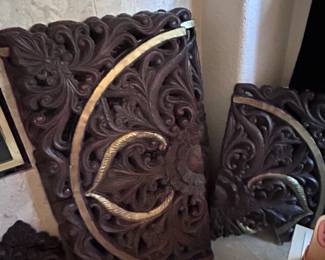 Faux wood wall decorations