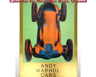 Lot 832 Andy Warhol 1989 Promotional Calendar for Mercedes Benz. Unused 