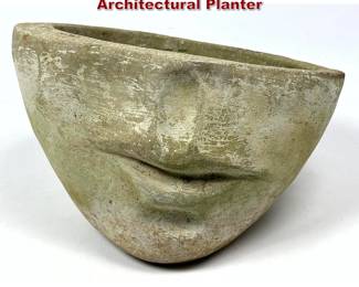Lot 656 Vintage Nina Studio Concrete Face Architectural Planter