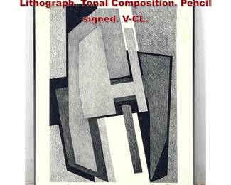 Lot 992 NATNI Modernist Abstract Lithograph. Tonal Composition. Pencil signed. VCL. 