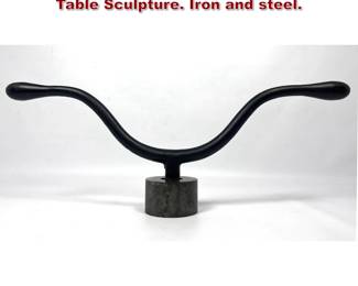 Lot 666 Modernist Abstract Industrial style Table Sculpture. Iron and steel. 