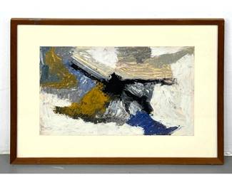 Lot 704 Figueroa 1969 oil painting on paper. 