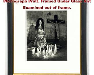 Lot 833 DIEGO UCHITEL Attributed Photograph Print. Framed Under Glass Not Examined out of frame. 