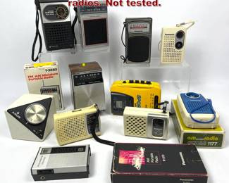 Lot 1047 12pcs Vintage electronics and radios. Not tested.