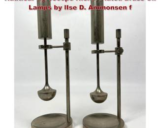 Lot 622 Rare Danish Modern Copenhagen Nautical Gyroscope Nickel Plated Brass Oil Lamps by lIse D. Ammonsen f