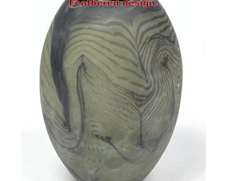 Lot 775 Art glass vase Jim Antonius. Feathered design. 