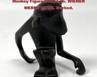 Lot 630 Austrian Bronze CARL HAGENAUER Monkey Figure Sculpture. WIENER WERKSTATTE. Marked. 
