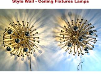 Lot 713 Mid Century Mod Italian Pistillo Style Wall Ceiling Fixtures Lamps