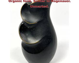 Lot 631 Austrian Bronze Modernist Vase. Organic form. Similar to Hagenauer. Unmarked. 