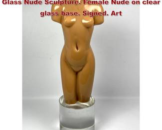 Lot 759 Murano Italian Loredano Rosin Art Glass Nude Sculpture. Female Nude on clear glass base. Signed. Art