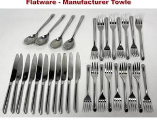 Lot 1036 32 pcs Towle Stainless steel Flatware Manufacturer Towle