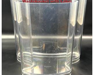 Lot 967 Guzzini Mod Italian Italy Lucite Wastebasket with Label