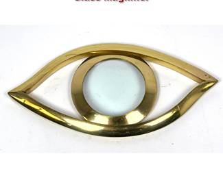 Lot 615 Hermes Style Brass Eyeball Glass Magnifier