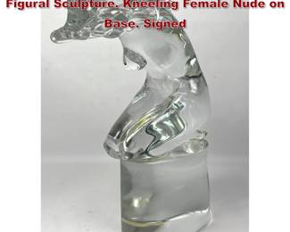 Lot 781 LOREDANO ROSINA Art Glass Figural Sculpture. Kneeling Female Nude on Base. Signed 