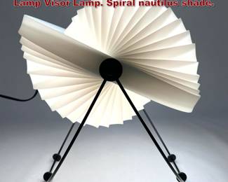 Lot 934 Verner Panton Style Op Art Moon Lamp Visor Lamp. Spiral nautilus shade.