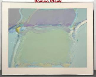 Lot 980 Large mixed media abstract art. Romeo Plank