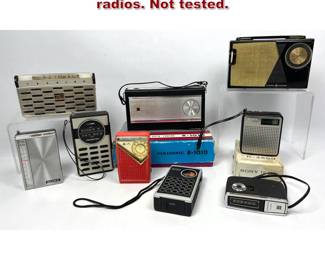 Lot 1044 9pcs Vintage electronics and radios. Not tested.