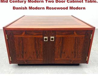 Lot 995 JOHANNES SORTH for BORNHOLM Mid Century Modern Two Door Cabinet Table. Danish Modern Rosewood Modern