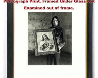 Lot 834 DIEGO UCHITEL Attributed Photograph Print. Framed Under Glass Not Examined out of frame. 