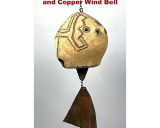 Lot 636 Modernist Arcosanti Soleri Ceramic and Copper Wind Bell