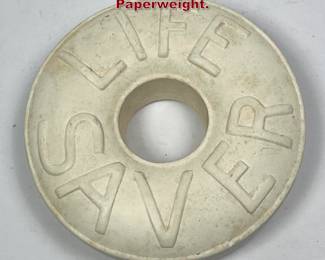 Lot 817 Think Big Plaster Large Lifesaver Paperweight. 