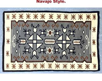 Lot 957 4 3 x 6 10 Flat Weave Carpet Rug. Navajo Style. 