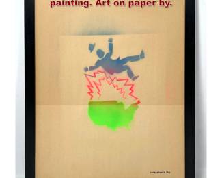 Lot 639 David Wojnarowicz Stencil and spray painting. Art on paper by. 