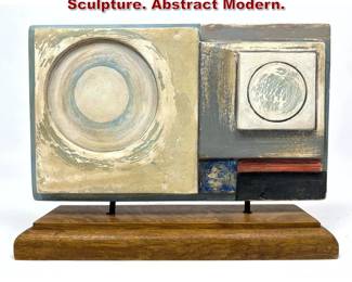 Lot 667 Michael David 2018 Plaster Sculpture. Abstract Modern. 