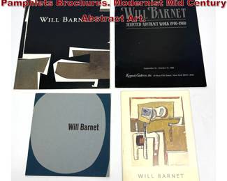 Lot 911 4pc WILL BARNET Exhibition Pamphlets Brochures. Modernist Mid Century Abstract Art. 