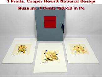 Lot 659 CAMPANA BROTHERS Select Set of 3 Prints. Cooper Hewitt National Design Museum. 3 Prints 4650 in Po