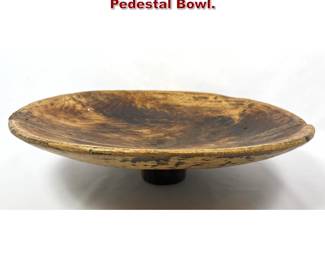 Lot 1005 Large wooden Hand Shaved Pedestal Bowl. 