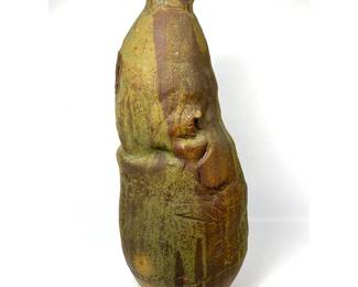 Lot 874 Tall organic Free Form Pottery Vase