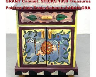 Lot 637 STICKS FURNITURE by SARAH GRANT Cabinet. STICKS 1999 Treasures Painted Side Table Cabinet. SARAH GRA
