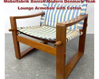Lot 1016 60s Borge Jensen Bernstoffsminde Mobelfabrik Danish Modern Denmark Teak Lounge Armchair with Cotton 