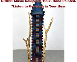 Lot 638 STICKS FURNITURE by SARAH GRANT Music Sculpture 1997. Hand Painted. Listen to the Song in Your Hear