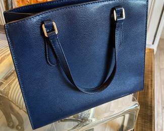 #55 - Tory Burch blue purse - Almost new condition.  $100