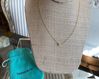 #10 - 18kt Tiffany Elsa Perreti design gold necklace with 0.50 diamond $1,200