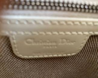 #94 - $1,050 - Lady Dior handbag - medium size - D patent cannage. Cream.  Off white .