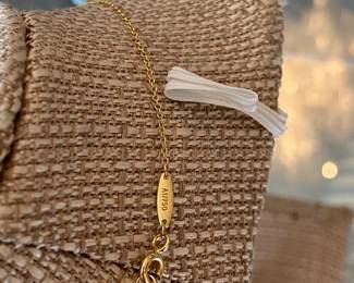 #10 - 18kt Tiffany Elsa Perreti design gold necklace with 0.50 diamond $1,200
