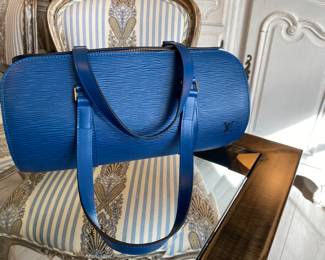 #8 - $850 - Vintage Louis Vuitton Epi line, Soufflot,  blue. Very good condition. 