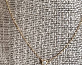 #10 - 18kt Tiffany Elsa Perreti design gold necklace with 0.50 diamond $1,200