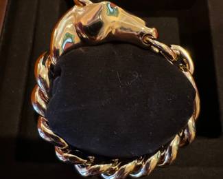 #2 - Hermes MM Galop 18kt rose gold horse bracelet with diamonds. price upon request. 