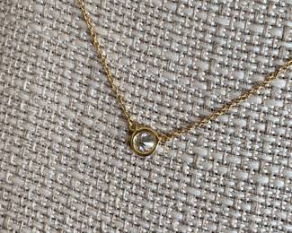 #10 - 18kt Tiffany Elsa Perreti design gold necklace with 0.50 diamond $1,200
