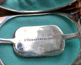 #3 - 1-	Tiffany & Co Sterling silver Donald Claflin LOVE bracelet wide bangle 109.90 gram 							$2,400