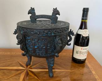 #87 -$60 really cool Mayan style ice bucket 