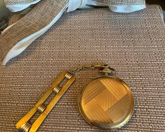 #62 - $1000 - 14kt gold watch & 18kt art deco fob