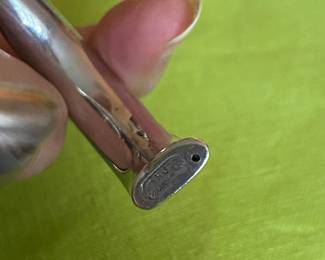 #104 - HJ Zdanowscky (Hanna & Jacek) signed sterling large amber bracelets - 7" wide - Each $280 - Pair $525 SOLD bracelet to the Left 